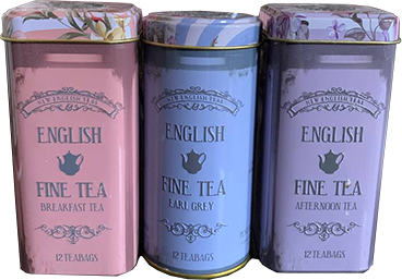 English Fine Tea: Breakfast Tea, Earl Grey, Afternoon Tea